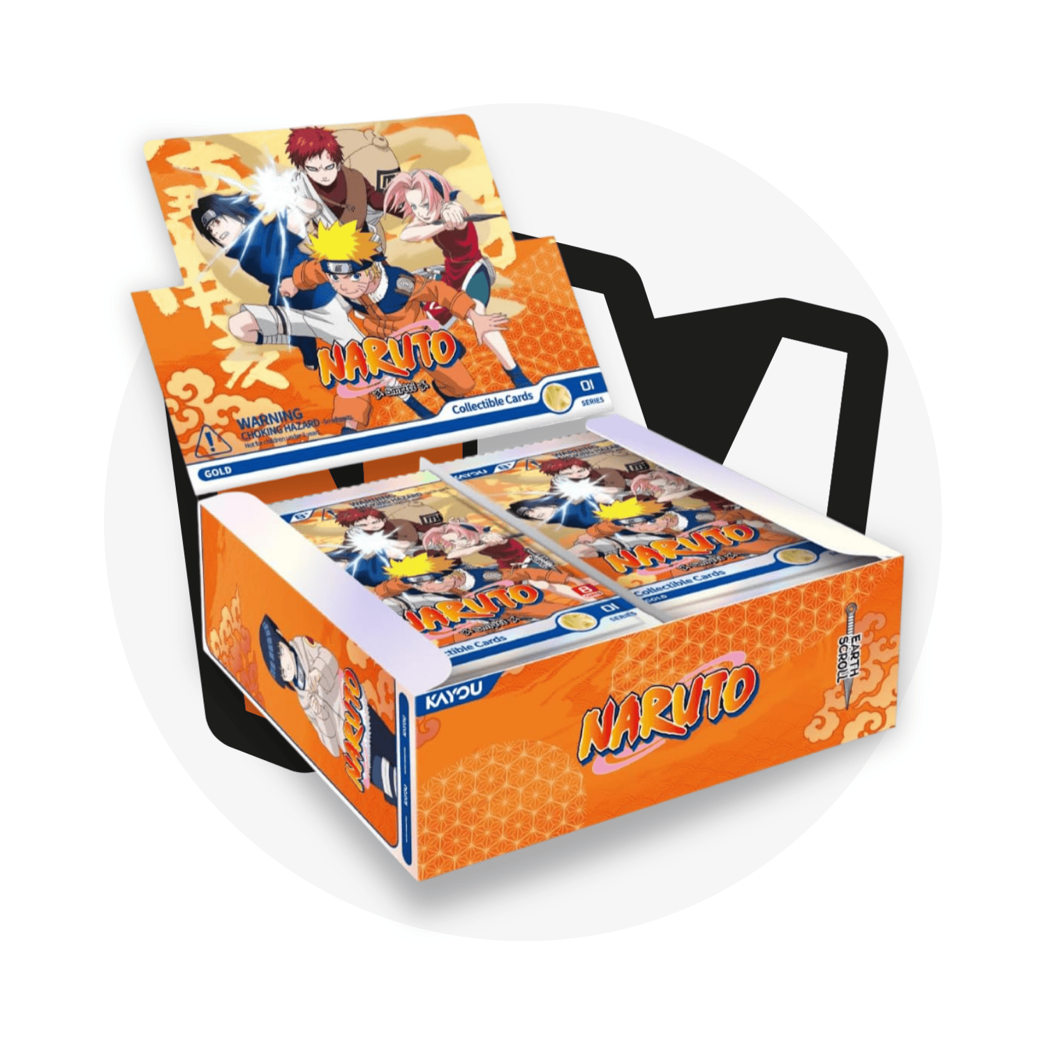 Kayou Booster Box Naruto: Earth Scroll Collectible Cards 01 - Display 20 Buste