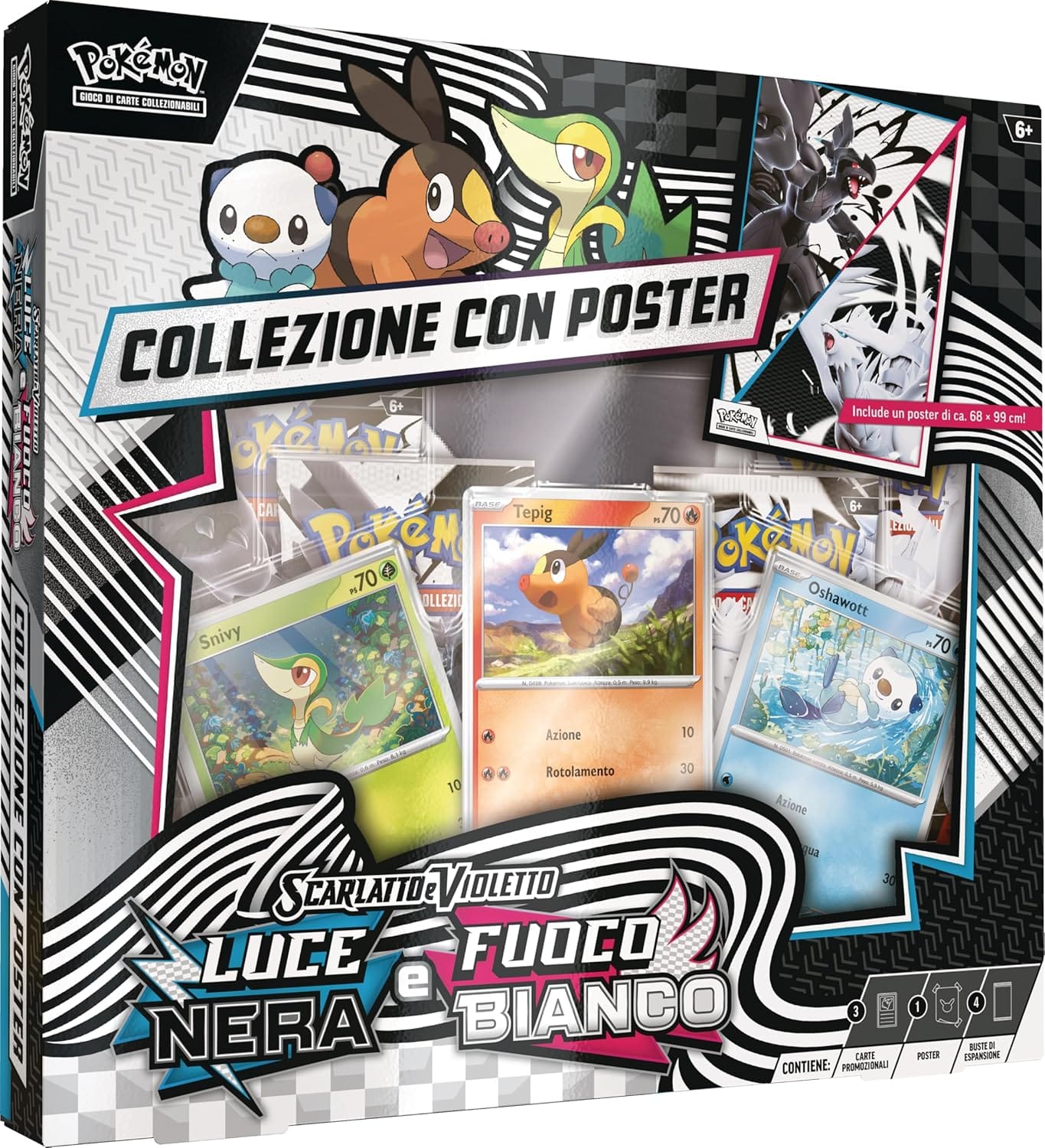 Pokémon Collezione Speciale Scarlatto e Violetto: Collezione con poster Luce Nera e Fuoco Bianco
