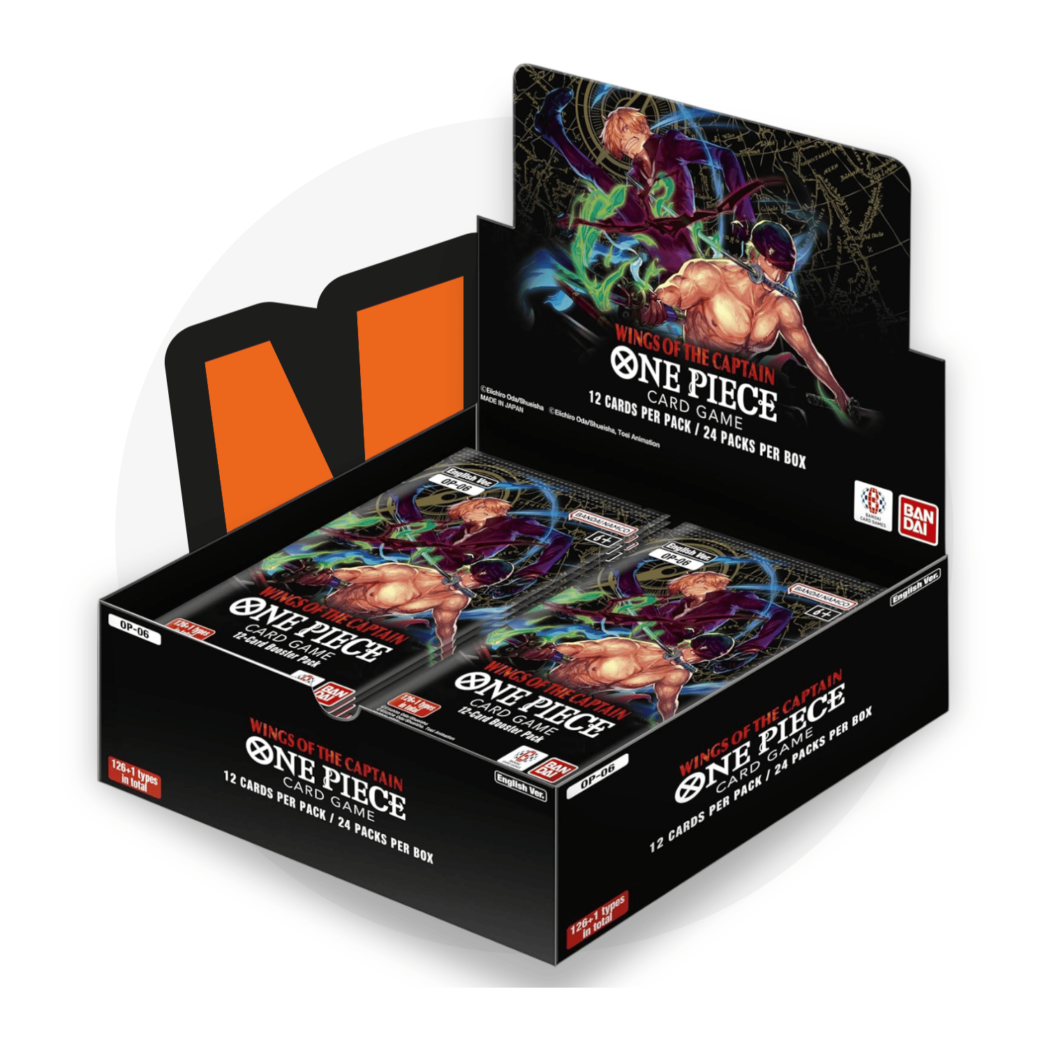 One Piece Card Game Booster Box OP06 Wings of The Captain - Display da 24 Buste